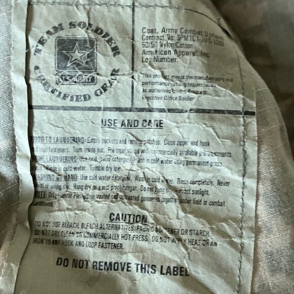 Military Army Combat Mens Coat Green Camouflage Uniform Digicam Medium Regular - Picture 7 of 13